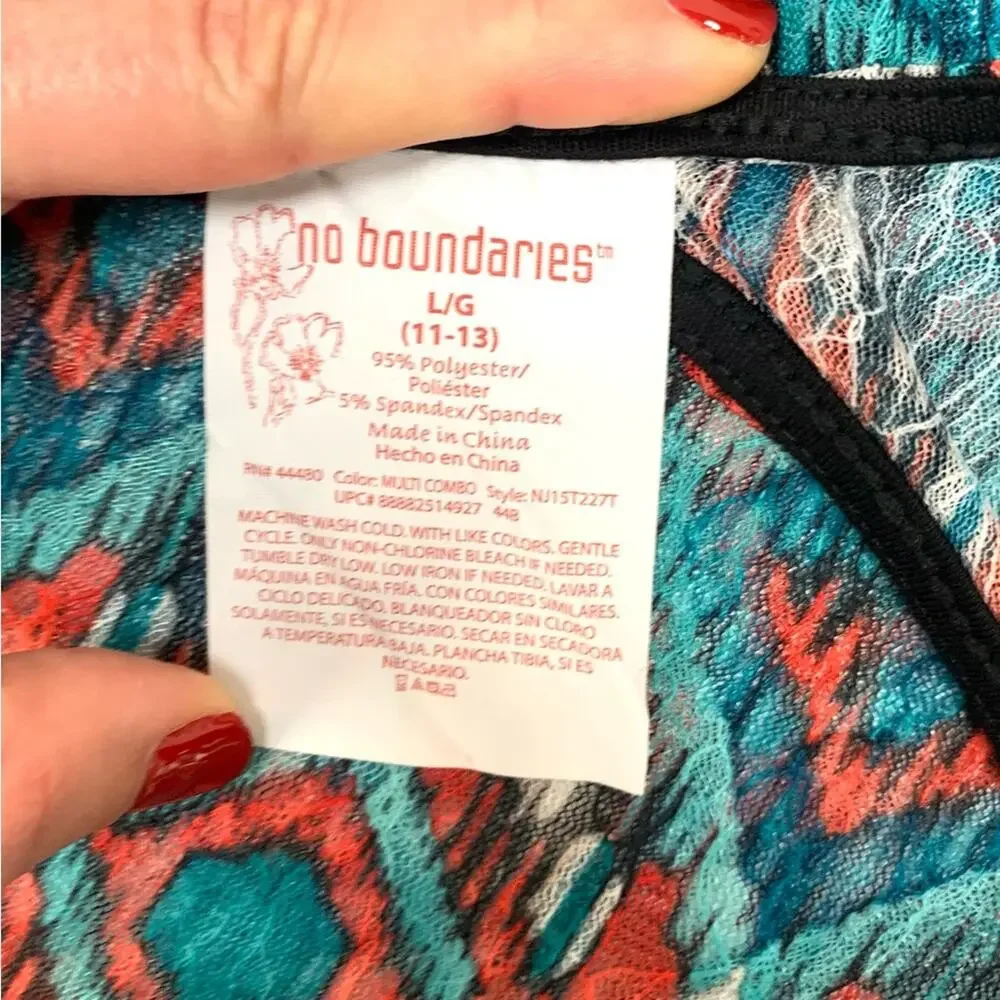 Boho Aztec Sheer Lace Racerback Top - Picture 7 of 8